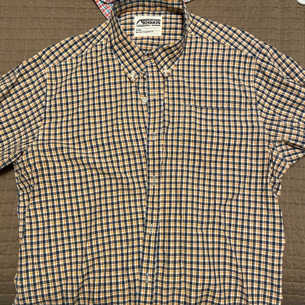 Mountain Khaki Short Sleeve Button Down